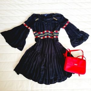 Bohemian black dress